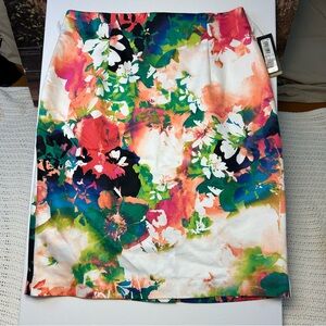 Worthington Multicolor Floral Pencil Skirt